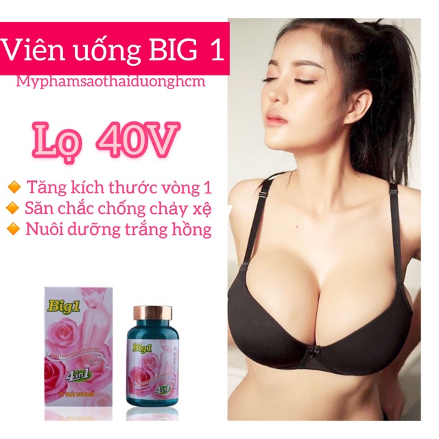 HOT [SALE 1️⃣0️⃣%] Viên Uống BIG 1 Tăng Kích Thước Vòng 1 Lọ 40 viên