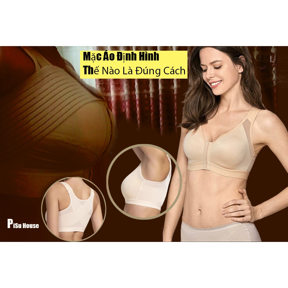 Áo định hình phẫu thuật nâng ngực có kèm đai định hình chuyên dụng tạo khe y line