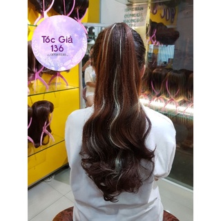 💟 tóc cột ngoạm xoăn highlight thời trang 💟 tóc giả 136