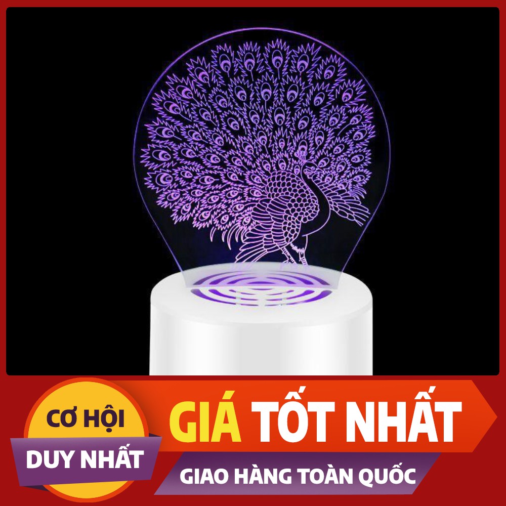 [XẢ KHO_FREESHIP] [XẢ KHO_FREESHIP]  Đèn bắt muỗi kèm đèn ngủ thông minh chế độ Led 3D hiển thị cực đẹp