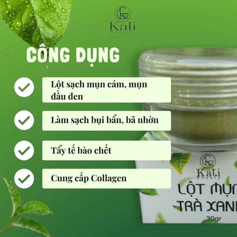 Lột Mụn Trà Xanh KALI 100 % Thiên Nhiên