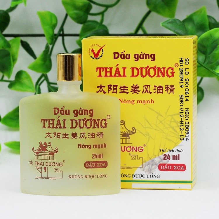 ✅ [CHÍNH HÃNG] Dầu Gừng Thái Dương – Nóng mạnh, giúp thông kinh, hoạt lạc, giảm ho, ngừa cảm cúm, cảm lạnh