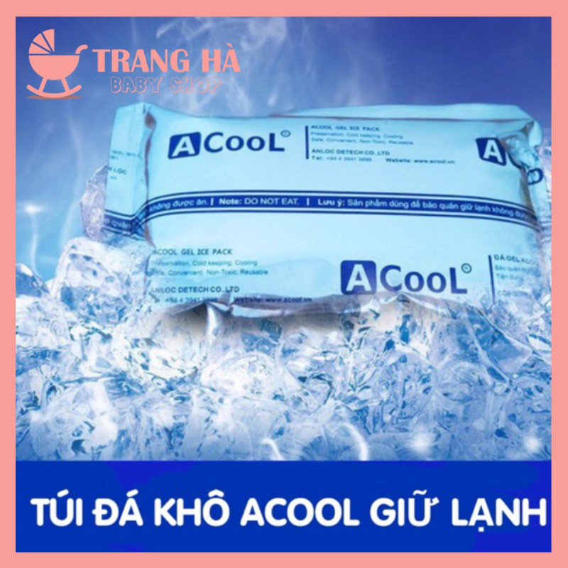 Đá khô giữ nhiệt Acool dạng gel túi tráng bạc - Dùng bảo quản lạnh thực phẩm, đồ uống, sữa mẹ