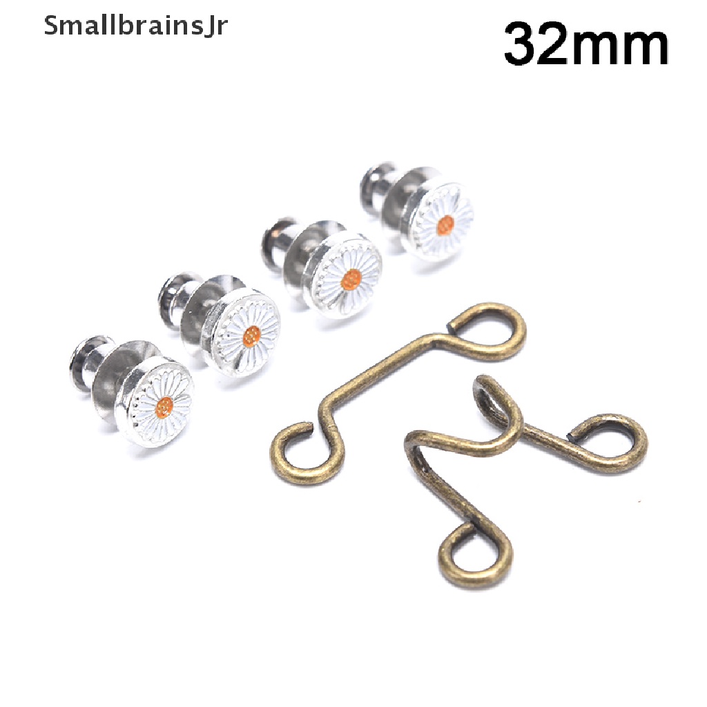 1 Bộ Nút Thắt Lưng Quần Jean Bằng Kim Loại Thiết Kế Vô Hình DIY