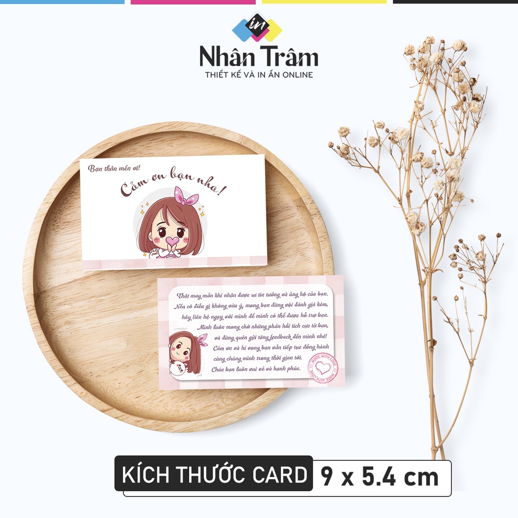 100 Thiệp cảm ơn khách hàng hình trái tim, card thank you
