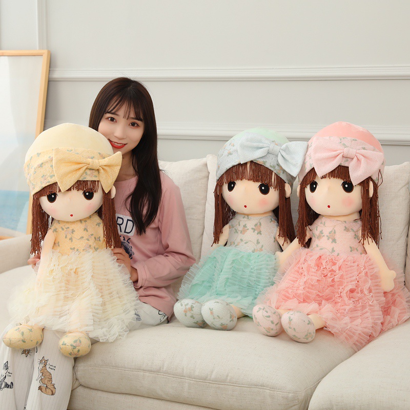 AIXINI ✨95cm Princess Girls Plush Doll Baby Stuffed Plush Doll Toys Kids Soft Plush Toys Valentine Children Birthday Christmas Gifts