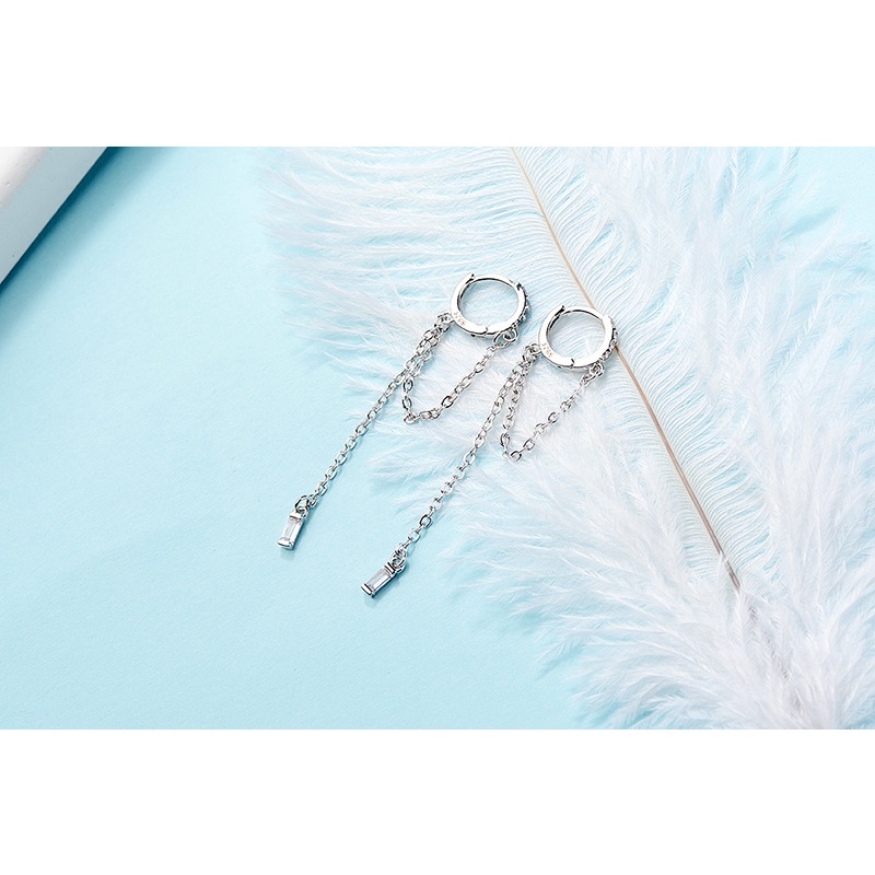 Khuyên tai Haimeikang hình tròn gắn tua rua thời trang xinh xắn cho nữ