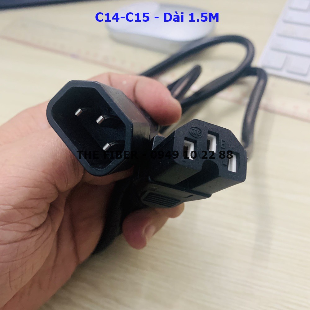 Dây nguồn C14-C15 dài 1.5M/2M/3M 3x1.5mm2 3x1.0mm2