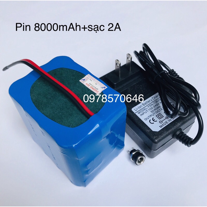 Pin loa Bluetooh, loa Kéo công suất lớn 12V (10000mAh), mới 100%