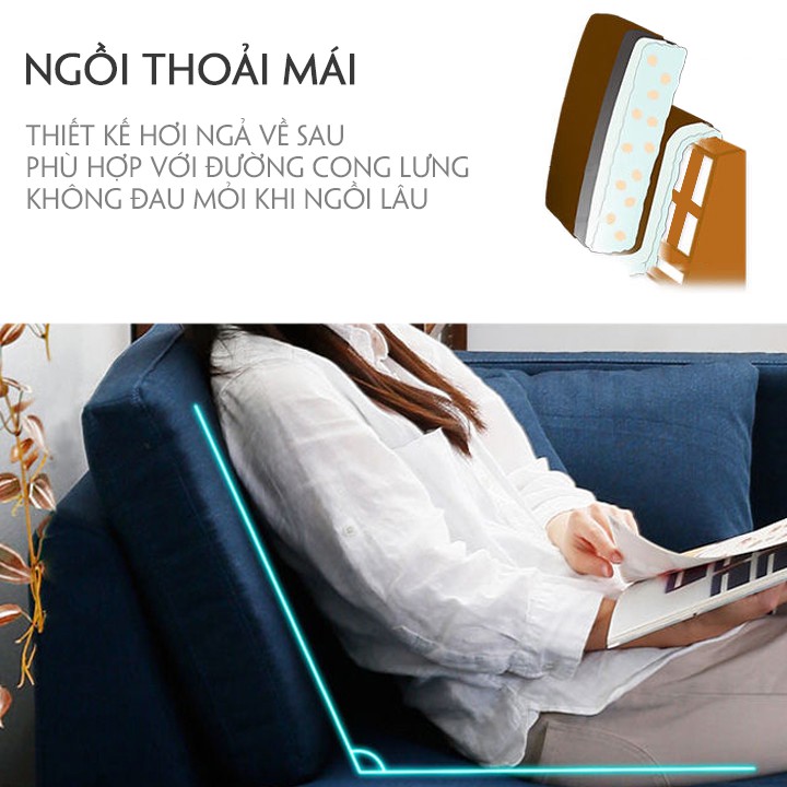 Ghế sofa phòng khách, Ghế sofa kiểu Nhật nhỏ gọn kèm đôn