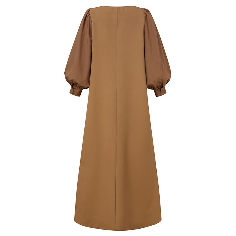 ZANZEA Đầm Maxi ZANZEA Cổ Chữ V Tay Phồng Màu Trơn Nữ Tính DỄ Thương | BigBuy360 - bigbuy360.vn