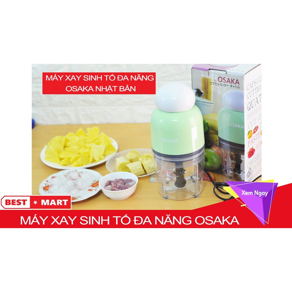 [FREESHIP] Máy xoay sinh tố OSAKA nắp tròn cao cấp