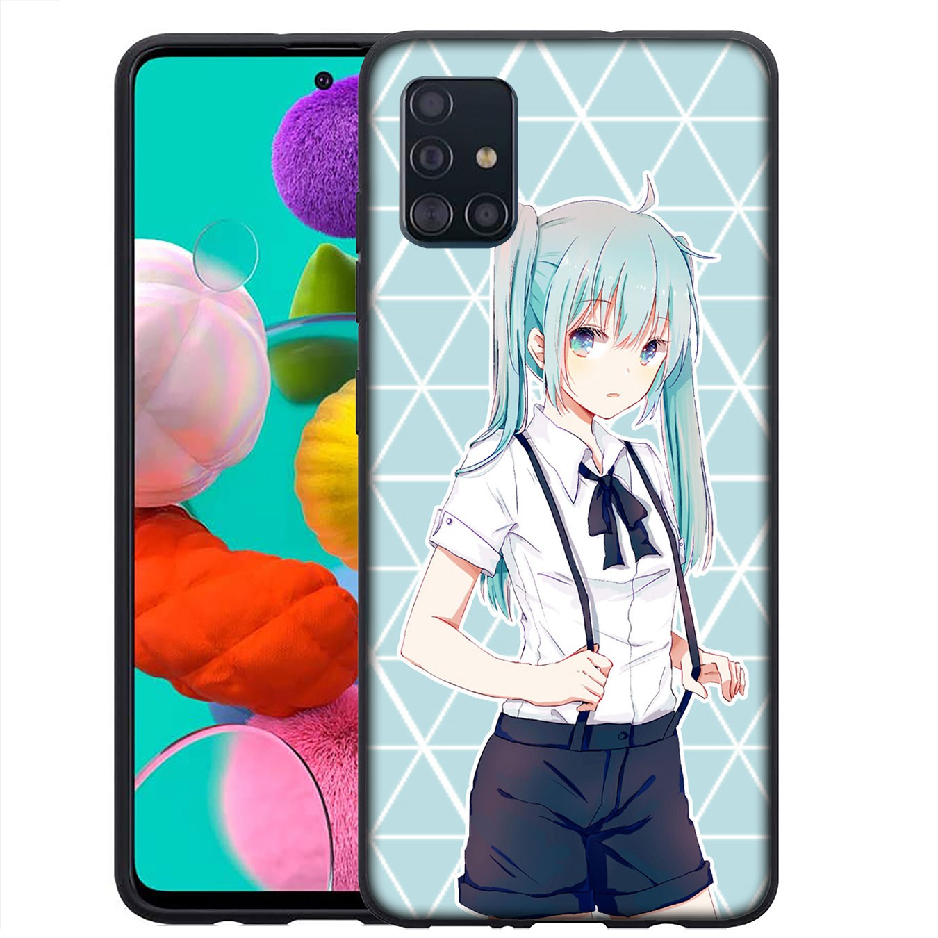 Samsung Galaxy A9 A8 A7 A6 Plus J8 2018 + A21S A70 M20 A6+ A8+ 6Plus Casing Soft Silicone Cartoon hatsune miku girl Phone Case