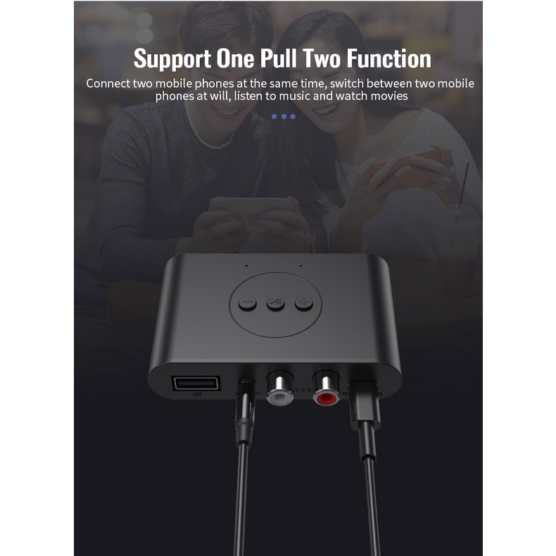 Bộ Thiết Bị Thu Bluetooth B21 Tích Hợp NFC Cho Loa Và Amply Hỗ Trợ Cổng 3.5mm, AV, USB
