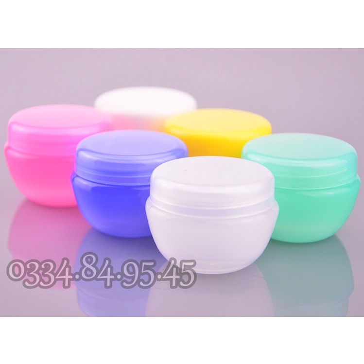 Hũ nhựa đựng kem face NẤM 5g 10g 20g 30g có nắp lót - Hủ lọ chiết kem BODY, chiết mỹ phẩm du lịch.