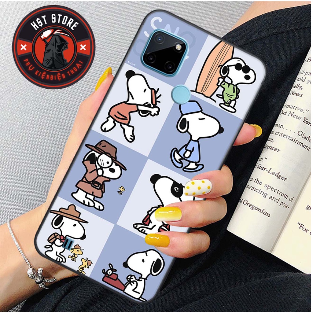 Ốp lưng Realme C21 / Realme C21Y / Realme C15 / Realme C25Y / Realme C12 - in hình cô gái khủng long xanh cute