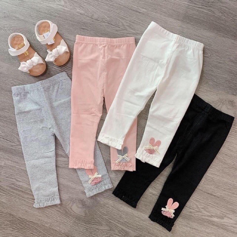 Set 3 quần thỏ legging cho bé gái (ko có trắng)