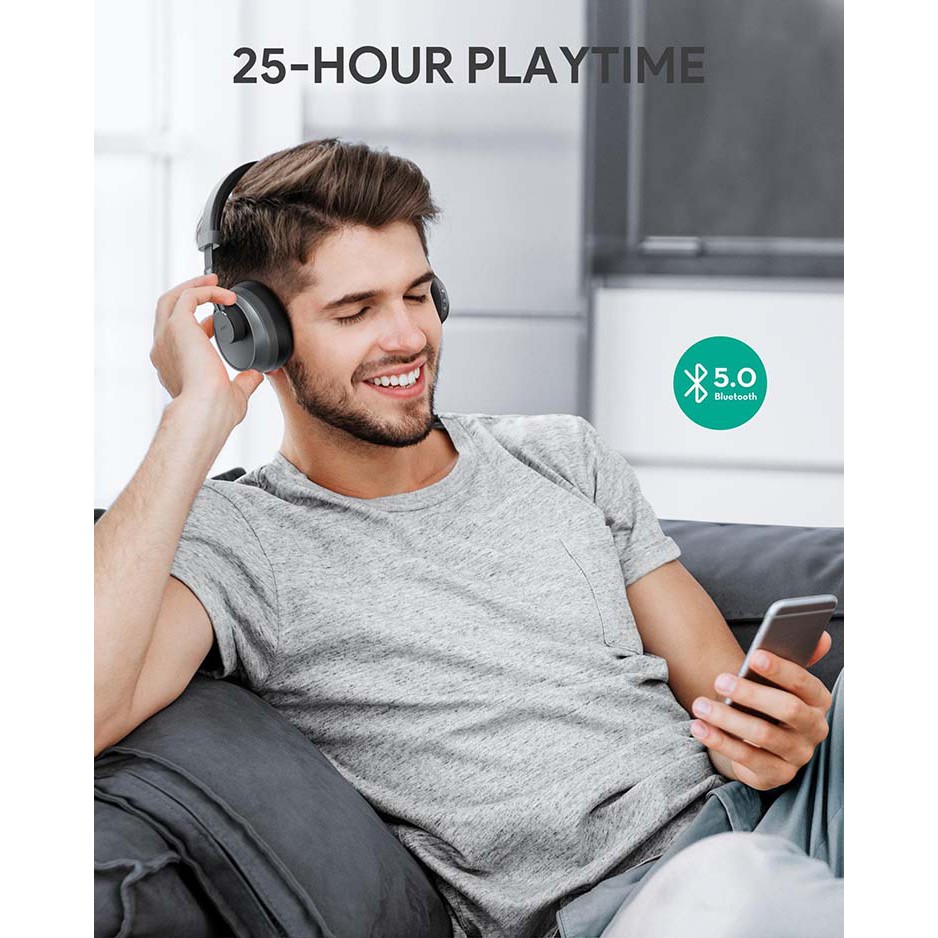 Tai nghe Bluetooth chụp tai hàng chính hãng Aukey EP-B52 phiên bản 2021 new seal fullbox