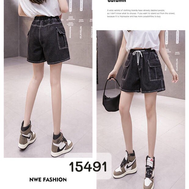 15491 Quần BIG SIZE Short Lưng Thun Túi Chỉ Nổi