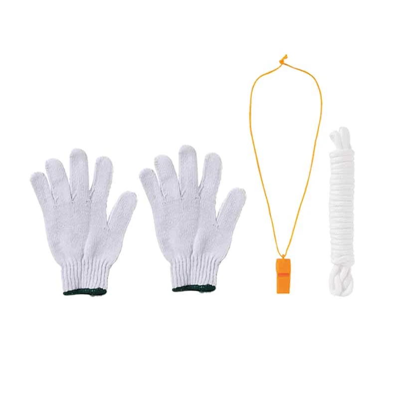 Daiso Bộ Găng Tay, Dây Và Còi (Cái) Work Gloves Rope And Whistle 3 Set