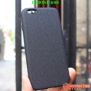 Ốp lưng Iphone 6 , 6S vân vải Jean (Đen)