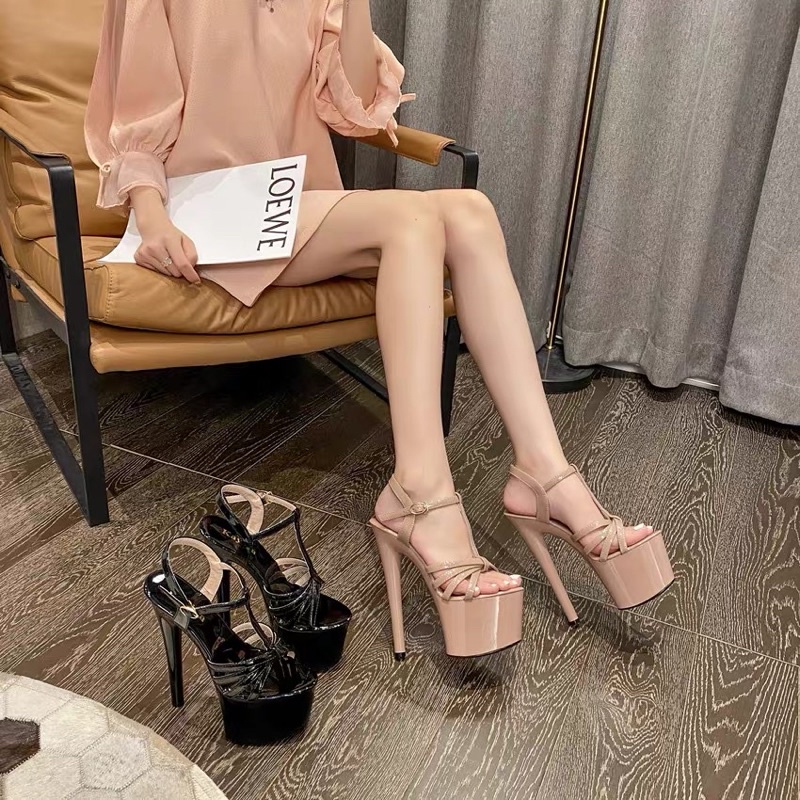Giày Catwalk 17CM Da PU Không Thấm Nước