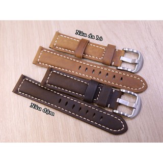 Dây da PU khóa bạc (20mm-22mm)