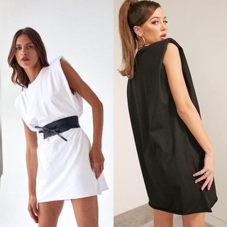 Áo đầm f21 độn vai