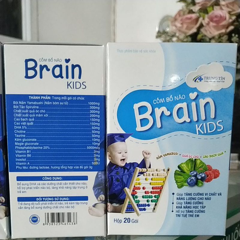 Combo 2hộp Cốm bổ não Brain Kids  DHA thông minh ở trẻ sơ sinh trẻ nhỏ