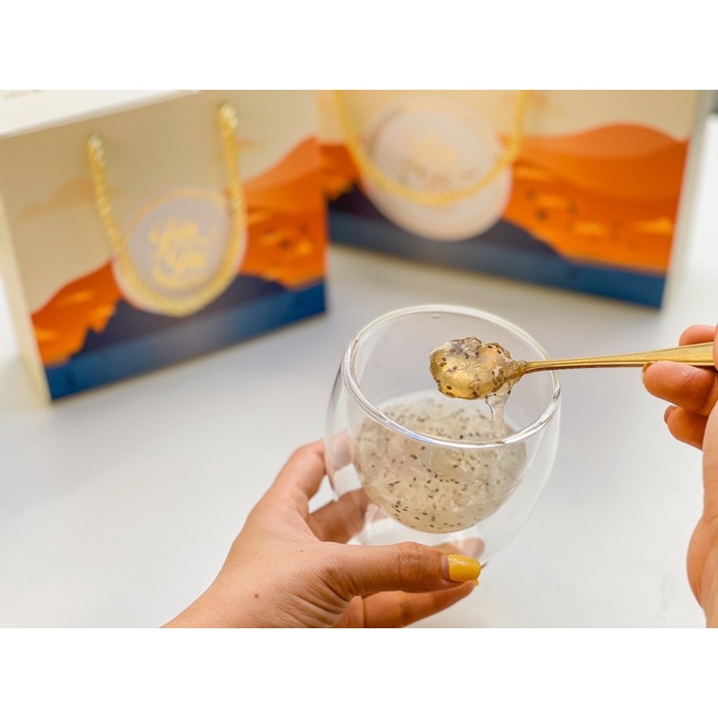 YẾN CHƯNG HẠT CHIA - YẾN THỊ - YẾN HŨ NGUYÊN CHẤT - YẾN TƯƠI CHƯNG SẴN - Hũ yến 12gram 70ml | Thế Giới Skin Care