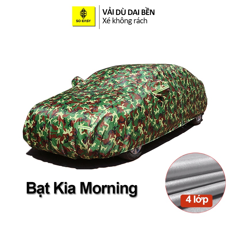 Bạt phủ xe ô tô SOEASY chống nóng cho xe hơi  Kia Morning chất liệu vải dù oxford cao cấp có nỉ chống trầy sơn xe