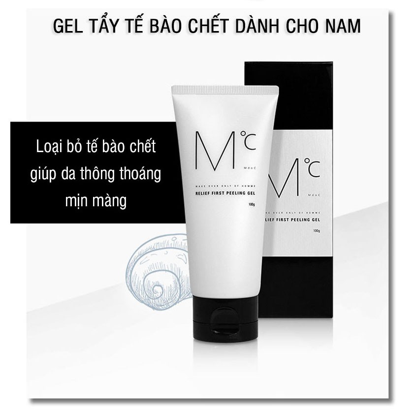 Gel tẩy tế bào chết dành cho nam MdoC Relief First Peeling Gel 100g giúp da mịn màng sáng khỏe MTB01 | BigBuy360 - bigbuy360.vn