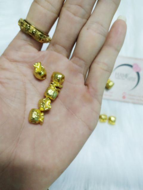 Hạt Charm Túi Tiền Bạc 925 Mạ 24k Tài Lộc