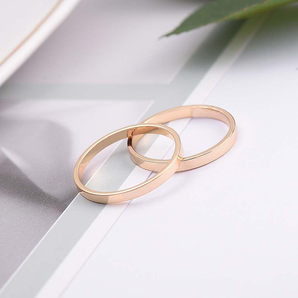 Set 10 Nhẫn Đốt Ngón Tay Bằng Kim Loại Đơn Giản Thời Trang Cho Nữ