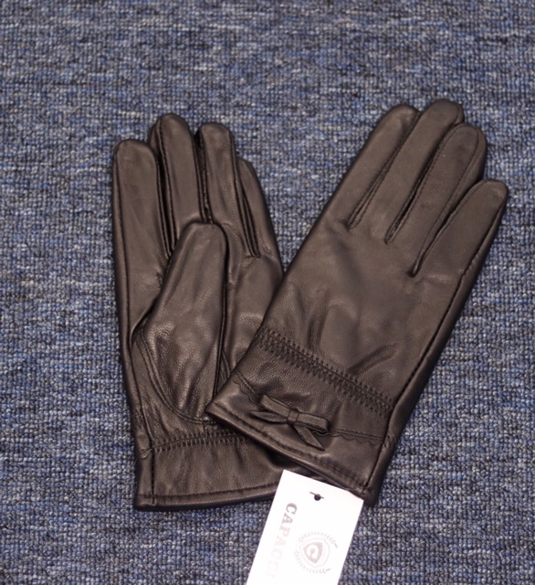 Găng Tay Da Cừu Nữ Màu Đen Lót Lông Cực Ấm- Bảo hành 3 năm