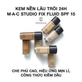 [CoCoLux] Kem Nền Kiềm Dầu MAC Studio Fix Fluid + VAT