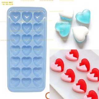 Khuôn Nhựa Làm Đá, rau cau hình 21 Trái Tim 3.5cm, hoa cúc, hoa tulip