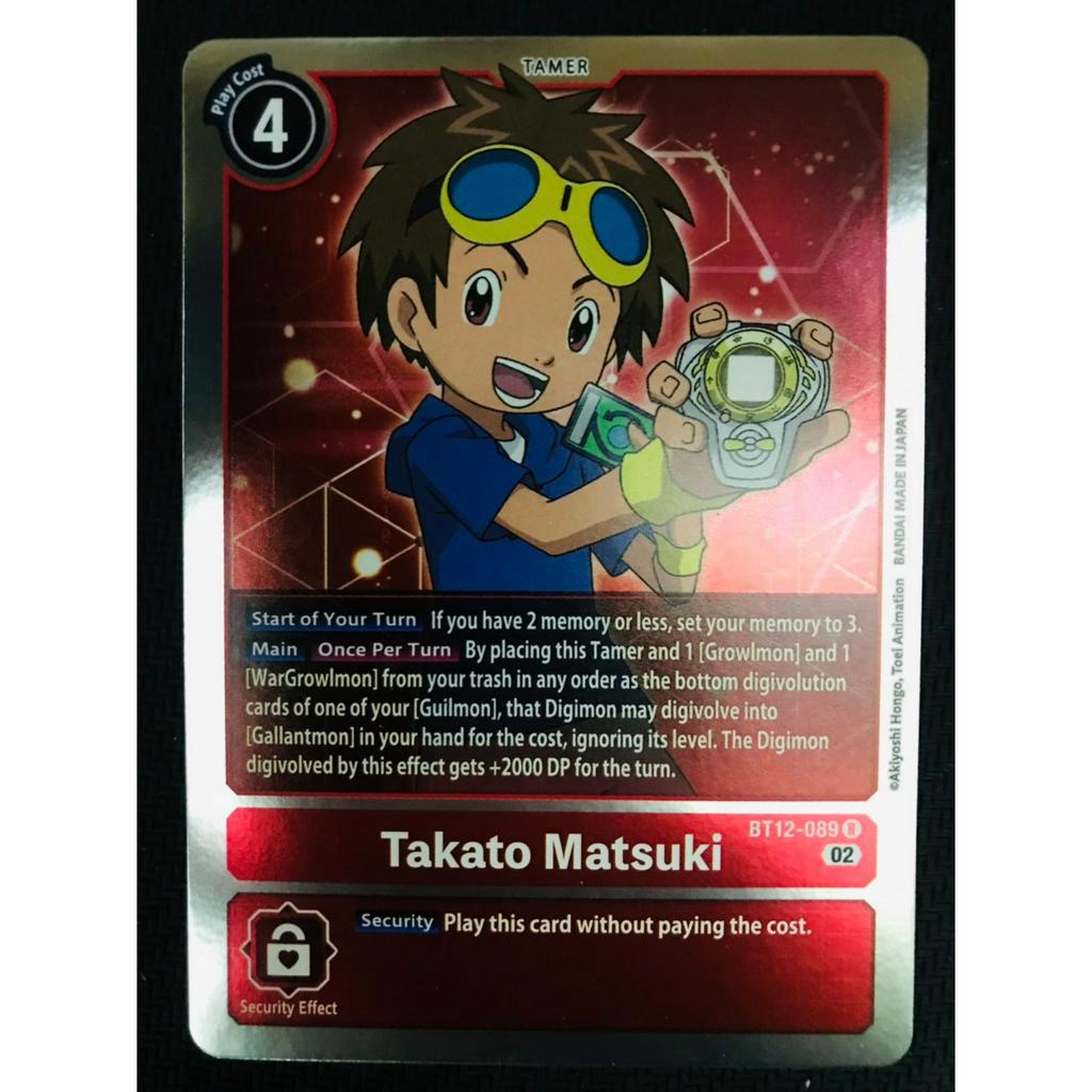 Thẻ bài Digimon BT12-089 - Takato Matsuki - Tamer - Rare