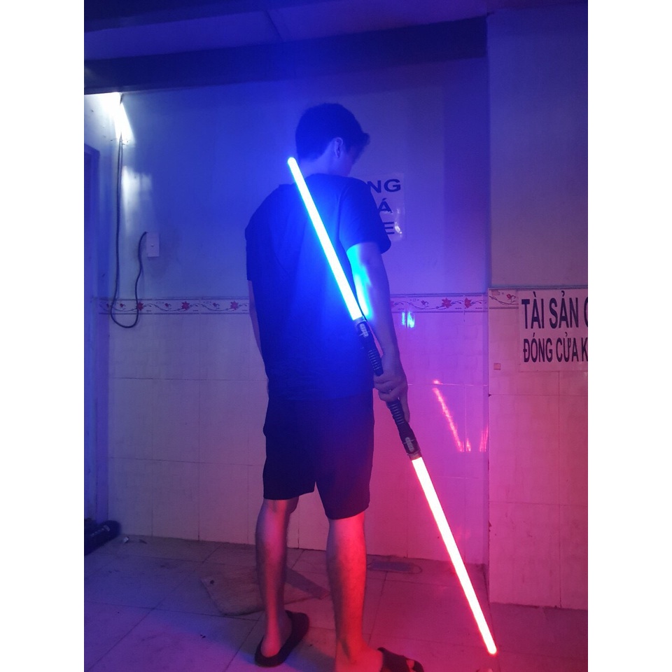 Đồ chơi kiếm nhựa Katana - Kiếm laze nối liền - Kiếm phát sáng có đèn và âm thanh có tặng kèm pin