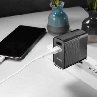Củ sạc nhanh 2 cổng Baseus chân gập
