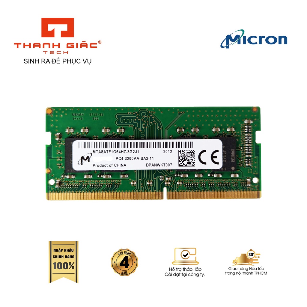 RAM Laptop DDR4 Micron 4GB 8GB 16GB bus 2133 2400 2666 3200 Nhập Khẩu