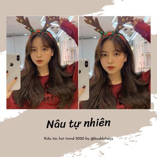 Thuốc nhuộm tóc Nâu tự nhiên không dùng thuốc tẩy tóc ❤️ Freeship ❤️ Combo thuốc nhuộm tặng trợ nhuộm buddyhairs