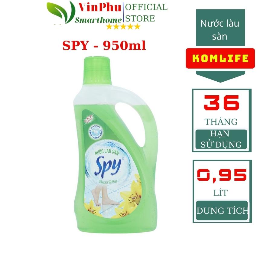 Nước lau sàn SPY dung tích 950ml–4 mùi hương (xanh, hồng, cam, vàng), hương thơm tươi mát, diệt khuẩn 99,9% VinPhu VP95