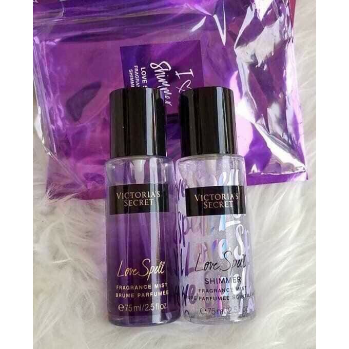 [2 chai] Set Xịt Thơm Body Mist Victoria Secret có Kim Tuyến 75ml