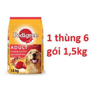 6 gói thức ăn chó Pedigree vị bò gói 1,5kg