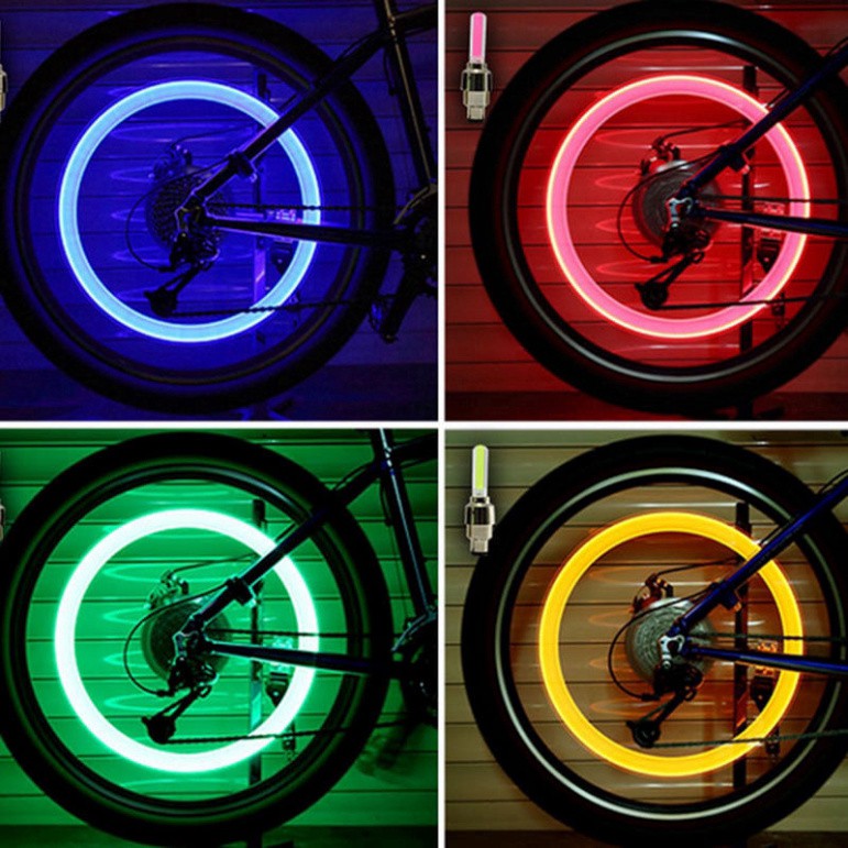 Sale 69% Set 2 đèn led phát sáng gắn trang trí van bánh xe đạp / mô tô / ô tô, Pink Giá gốc 21000đ- 17F20