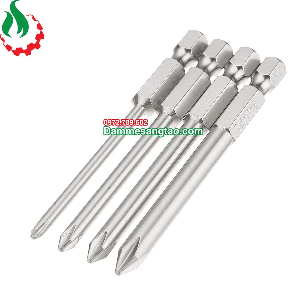 Mũi vít 4 cạnh chuôi lục giác Broppe