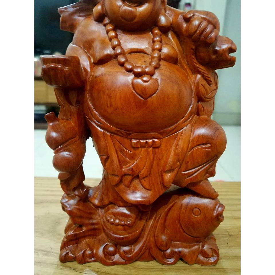 Tượng phật di lặc cao 30 gỗ hương