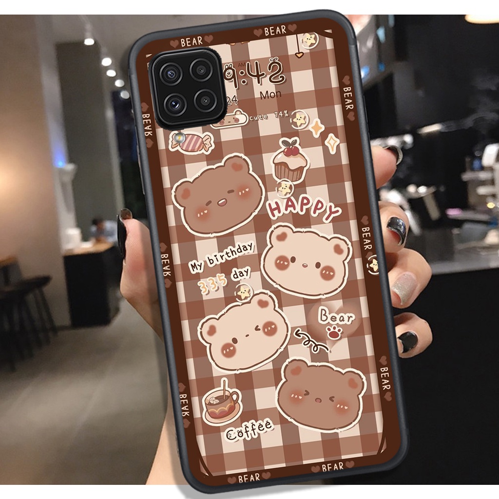 Ốp Lưng SamSung A12 5G - A22 4G - A22 5G - M32 - M33 -  53 , In Hình Gấu Socola Đẹp và Đáng Yêu.