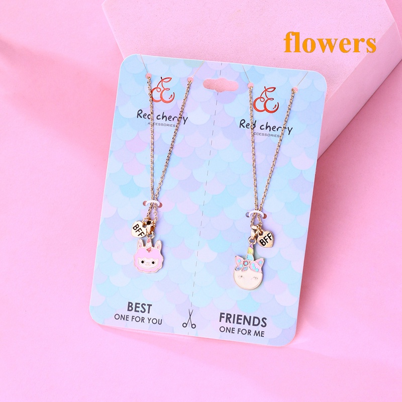 Set 2 Vòng cổ Hợp Kim Mặt Hình Lạc Đà Hoạt Hình